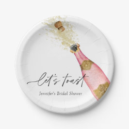 ピンクのブライダルシャワーを祝おう ペーパープレート