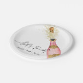 ピンクのブライダルシャワーを祝おう ペーパープレート (アングル)