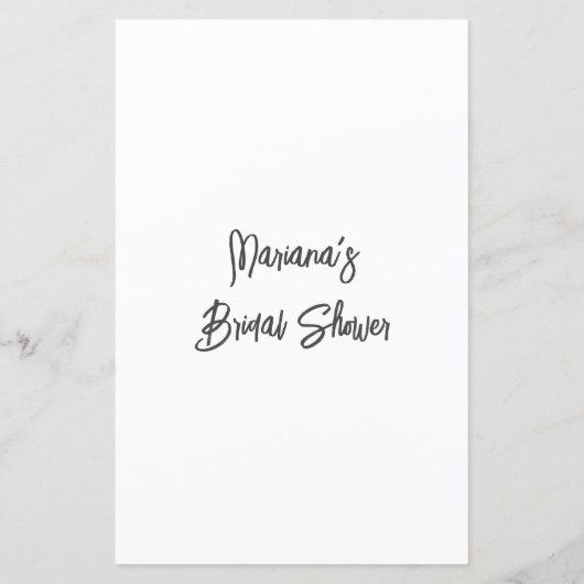 ピンクのブライダルシャワーゲーム彼は彼女が言った (裏面)