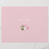 ピンクのブライダルシャワーゲーム愛リストの形容詞 (裏面)