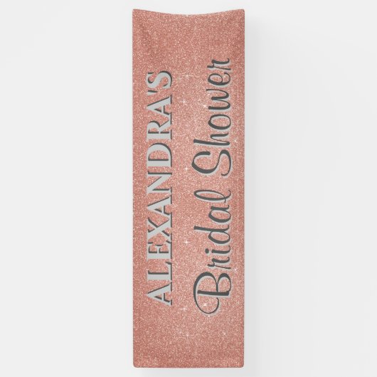 ピンクのブライダルシャワー発表パーティーバナー 横断幕 (縦)