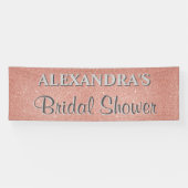 ピンクのブライダルシャワー発表パーティーバナー 横断幕 (横)
