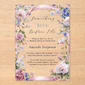 ピンクのブライダルシャワー アクリル招待状 (正面)