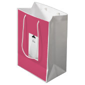 ピンクのブライダルシャワー ウェディングドレス ブライド ギフトバッグ (正面アングル)