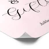 ピンクのブライダルシャワー カード ギフト ポスター (角)