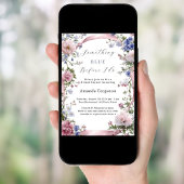 ピンクのブライダルシャワー 招待状