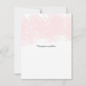 ピンクのブライダル招待状 招待状 (裏面)