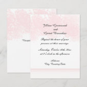 ピンクのブライダル招待状 招待状 (正面/裏面)