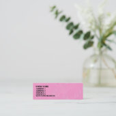 ピンクのブラシのテクスチカスタマイズャ –  スキニー名刺 (スタンド正面)