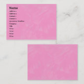 ピンクのブラシのテクスチカスタマイズャ –  名刺 (正面/裏面)
