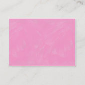 ピンクのブラシのテクスチカスタマイズャ –  名刺 (裏面)