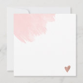 ピンクのブラシストロークのシックな正方形のギフト証明書のロゴ (裏面)