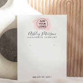 ピンクのブラシストロークのロゴジュエリーイヤリングディスプレイ 名刺