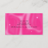 ピンクのブラシストロークy2kレトロ 名刺 (裏面)