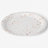 ピンクのブランチとバブル ブライズシャワー ペーパープレート (アングル)