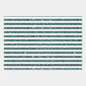 ピンクのブルゴーニュのクリスマスウォーター色の花 ラッピングペーパーシート (正面3)