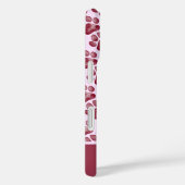 ピンクのブルゴーニュの水の色のポープリントドッグフォトケース Case-Mate iPhoneケース (裏面 / 右)