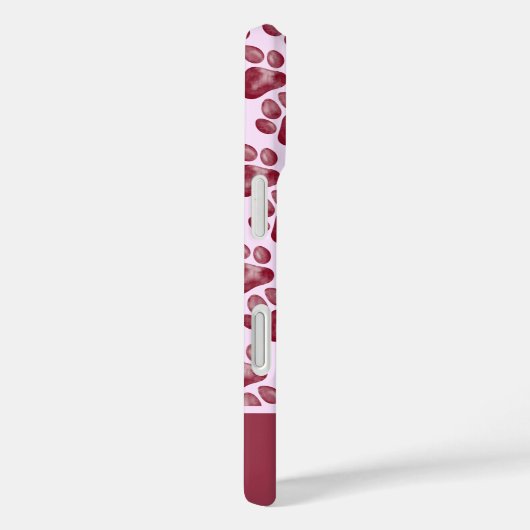 ピンクのブルゴーニュの水の色のポープリントドッグフォトケース Case-Mate iPhoneケース (裏面 / 右)