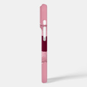 ピンクのブルゴーニュ瑪瑙の大理石名文字 Case-Mate iPhoneケース (裏面 / 左)