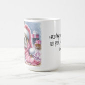 ピンクのブルドッグのクリスマス「誰もマグカップを言わなかった コーヒーマグカップ (中央)
