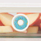 ピンクのブルーをドーナツ、クリーム3xセットを噛む ラベル (貼付)