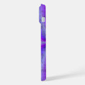 ピンクのブルーレインボーイン象のスキンレザーオプション iPhoneケース (左側面)