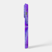 ピンクのブルーレインボーイン象のスキンレザーオプション iPhoneケース (左側面)