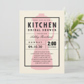 ピンクのブレンダー キッチンシャワー 招待状 (スタンド正面)