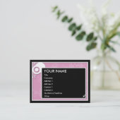 ピンクのブロックの機構 名刺 (スタンド正面)