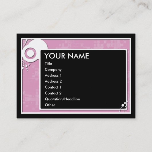 ピンクのブロックの機構 名刺 (正面)