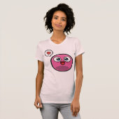 ピンクのブーイングの女性Tシャツ Tシャツ (正面フル)