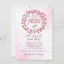 ピンクのブーゲンビリアトロピカルフォレストウェディングシャワー