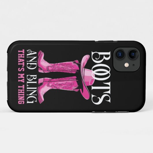 ピンクのブーツきらきら光ると、それが私の事 Case-Mate iPhoneケース (裏面(横))