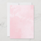 ピンクのブーツとふわふわのリボンのブライズシャワー 招待状 (裏面)