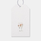 ピンクのブーツとバブルチーズのグラス ブライダルシャワー ギフトタグ (裏面)