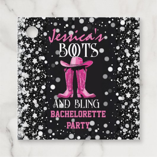 ピンクのブーツとラグジュアリーな独身最後の夜 フェイバータグ (正面)