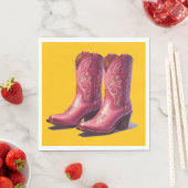 ピンクのブーツのナプキン！ スタンダードランチョンナプキン (インサイチュ)