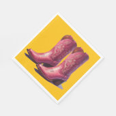 ピンクのブーツのナプキン！ スタンダードランチョンナプキン (角)