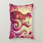 ピンクのプッシー猫の香りがするキャンドル アクセントクッション (正面(垂直))