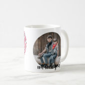 ピンクのプライド最高のハートママ母は一度も写真1枚 コーヒーマグカップ (正面右)