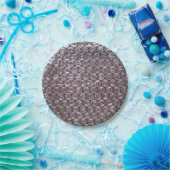 ピンクのプラスチック気泡ルック紙プレート ペーパープレート (パーティー)