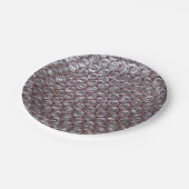 ピンクのプラスチック気泡ルック紙プレート ペーパープレート (アングル)