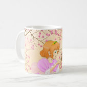 ピンクのプリンセスおよびリスのマグ コーヒーマグカップ (正面左)