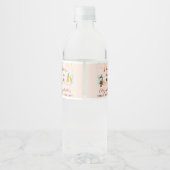 ピンクのプリンセスとナイツガール誕生日 ペットボトルラベル (裏面)