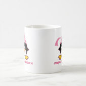 ピンクのプリンセスのペンギン コーヒーマグカップ (中央)