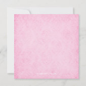 ピンクのプリンセスの王冠の誕生日のパーティの招待状 招待状 (裏面)