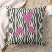 ピンクのプリンセスの花のアールデコのスタイルパターン クッション (ブランケット)