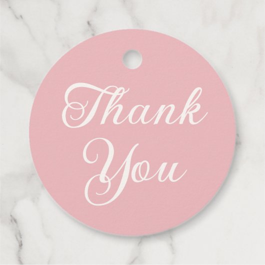 ピンクのプリンセスクマ赤ちゃんシャワーありがとう フェイバータグ (裏面)