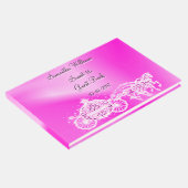 ピンクのプリンセスコーチ&ホーススウィート16 ゲストブック (コーナー)