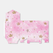 ピンクのプリンセスハートスターズ&クラウンズ誕生日パーティー フェイバーボックス (折り畳みなし)